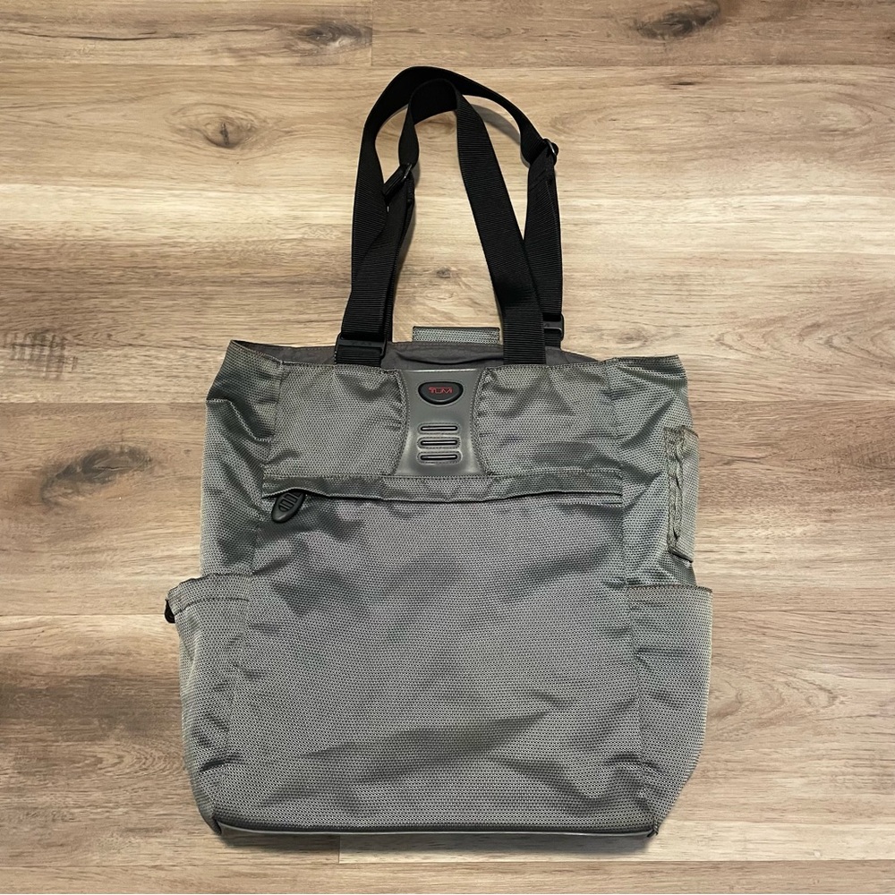 Tumi 543PW Tote Bag Black Gray Business EDC Carry Heavy Nylon
